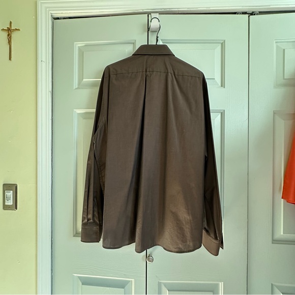 BOSS Hugo Boss Men's Brown Dress Shirt - Picture 10 of 11